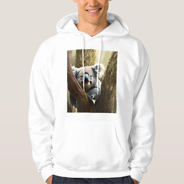 Sudadera Feliz Oso Australiano De Koala En El Árbol, Hoodie (Anverso)