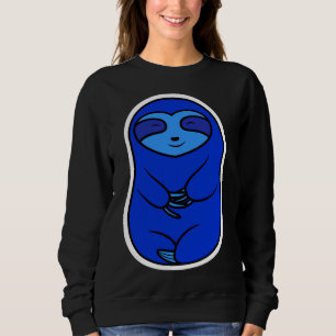 Sudadera Feliz oso espumoso azul acogedor