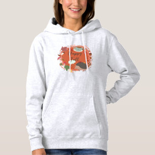 Sudadera Feliz Otoño Acogedor Erizo Temporada de Otoño