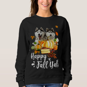 Sudadera Feliz otoño y gracias a todo el Husky Siberiano Pe
