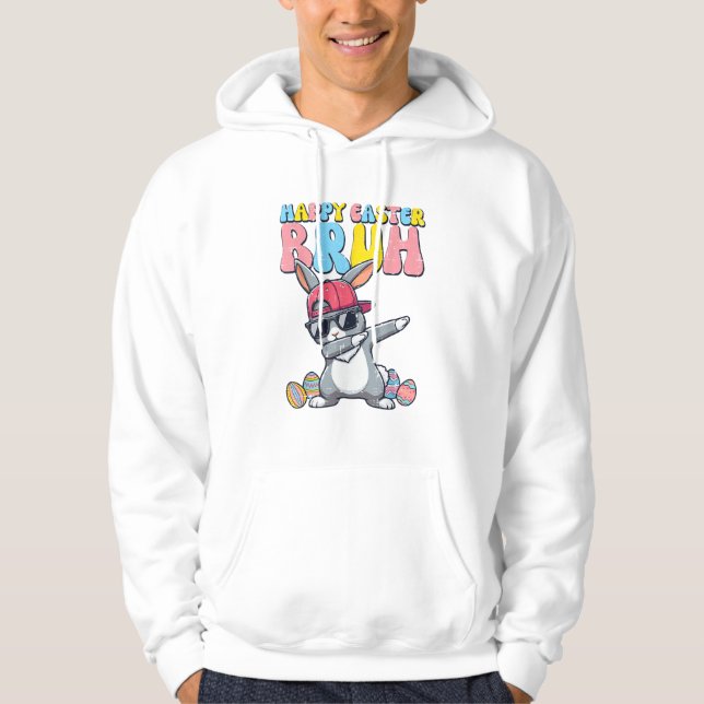 Sudadera Feliz Pascua Bruh Bunny Dab Rabbit Baile Niños (Anverso)