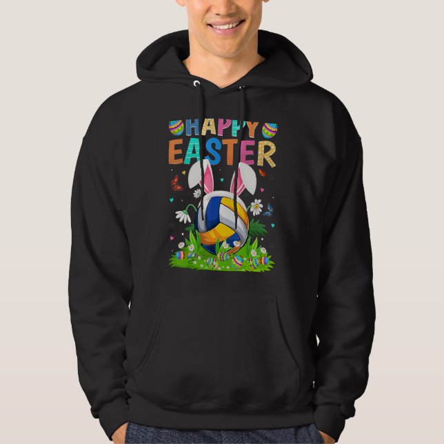 Sudadera Feliz Pascua Bunny Egy Funny Volleyball Easter Sun (Anverso)