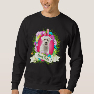 Sudadera Feliz Pascua Cairn Terrier llevando huevos de pera