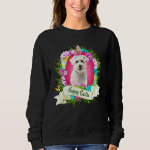 Sudadera Feliz Pascua Cairn Terrier llevando huevos de pera