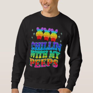 Sudadera Feliz Pascua Chillin Con Mi Pe Eps Cute Pop It Bu