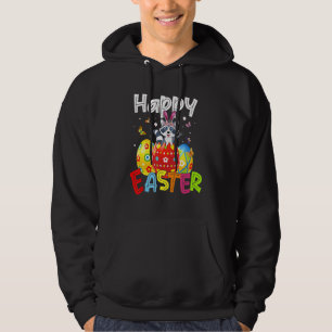 Sudadera Feliz Pascua Conejito Lindo Mapache Huevos Caza 