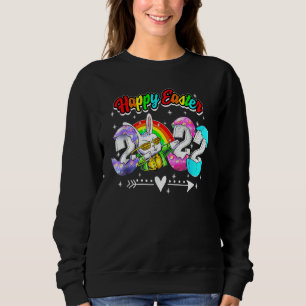 Sudadera Feliz Pascua, Conejito, Tintor Dorado con B
