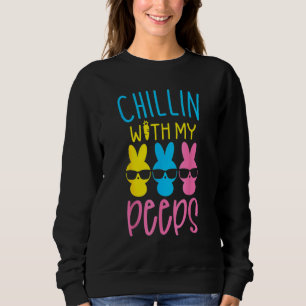 Sudadera Feliz Pascua, Conejito, Tintor Dorado con B
