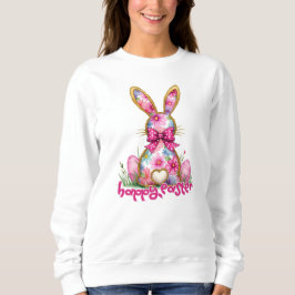 Sudadera Feliz Pascua Conejo Floral Conejo de Pascua Floral