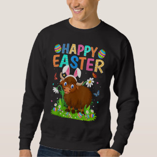 Sudadera Feliz Pascua Conejo Huevo Gracioso Búfalo Domingo