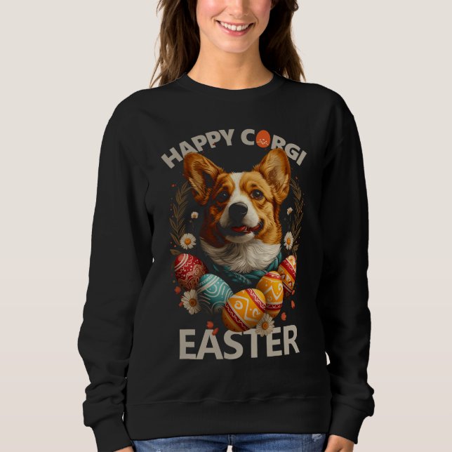 Sudadera Feliz Pascua Corgi (Anverso)