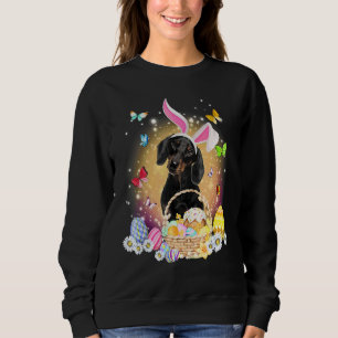 Sudadera Feliz Pascua Cría de Huevos de Dachshund