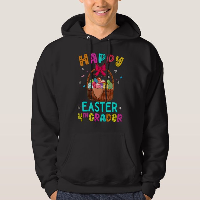 Sudadera Feliz Pascua de 4º Grader Egts Basket Bunny Kids (Anverso)