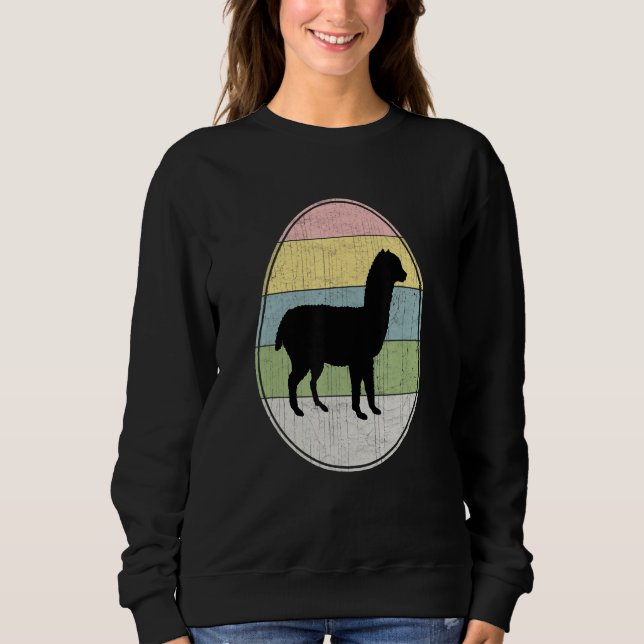 Sudadera Feliz Pascua, Egg, Alpaca, Gráfica Gráfica, Dia de (Anverso)
