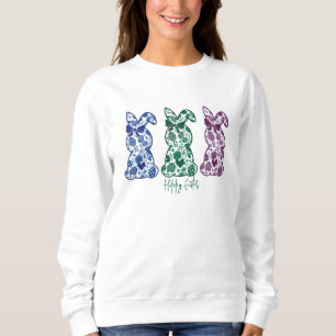 Sudadera Feliz Pascua Floral Bunny Floral Easter Bunny