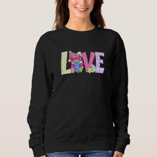 Sudadera Feliz Pascua Gnomes Ama A La Mujer Conejita