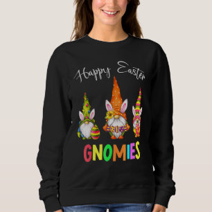 Sudadera Feliz Pascua Gnomies Graciosos Gnomes Bunnies Eggs