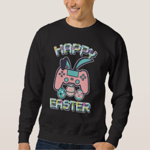 Sudadera Feliz Pascua Jugador De Bunny Gaming Boy Amor Por 