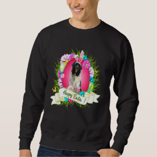 Sudadera Feliz Pascua Terranova Usando Huevos de Areja cone