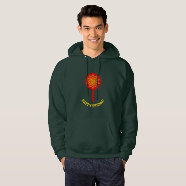 Sudadera Feliz patín de primavera masculino (Anverso completo)