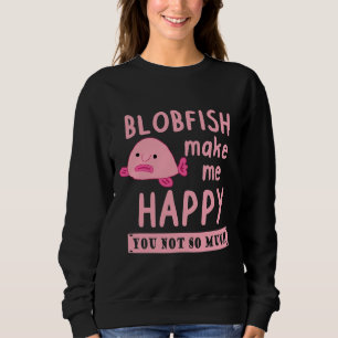 Sudadera Feliz pez lobo diciendo animal de creatura de mar 