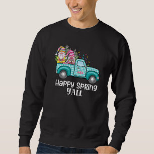 Sudadera Feliz Primavera Yall Gnomes Pareja Daisy Flores Sp