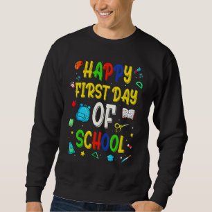 Sudadera Feliz Primer Día De Escuela Maestro Regreso A La E