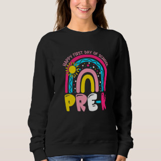 Sudadera Feliz Primer Día De Escuela Pre K De Regreso A La 