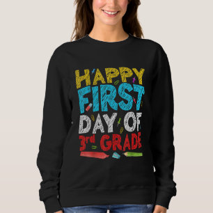Sudadera Feliz Primer Día De Estudiante De 3er Grado De Reg
