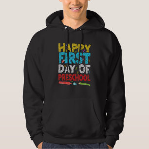Sudadera Feliz Primer Día De Estudiantes De Preescolar De V