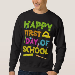 Sudadera Feliz Primer Día De La Escuela De Vuelta A La Escu