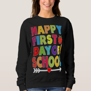 Sudadera Feliz Primer Día De La Escuela Estudiante Estudian
