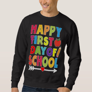 Sudadera Feliz Primer Día De La Escuela Estudiante Estudian