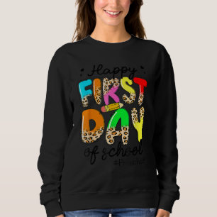 Sudadera Feliz Primer Día De Maestra De Preescolar De Regre