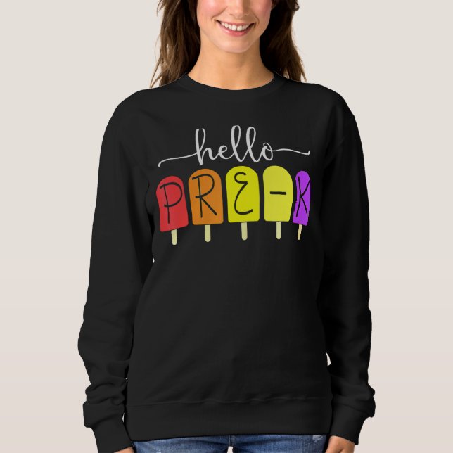 Sudadera Feliz Primer Día De Preescolar De Vuelta Al Profes (Anverso)