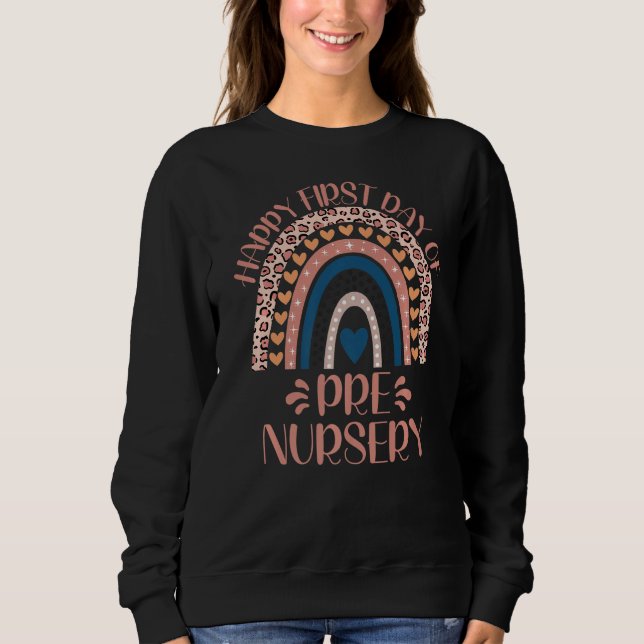 Sudadera Feliz Primer Día Del Maestro De Preescolar De Vuel (Anverso)