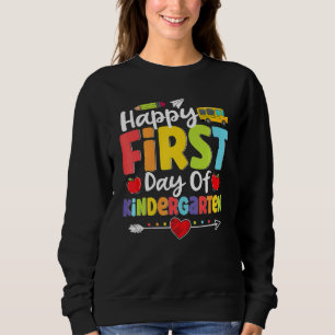 Sudadera Feliz Primer Día Del Profesor De Jardín De Niños