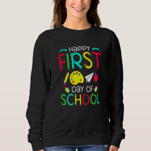 Sudadera Feliz primer día escolar de vuelta al té preescola