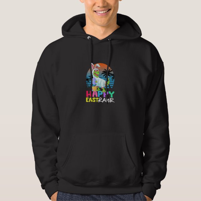 Sudadera Feliz Rex Dinosaur Easter Bunny Egg Kiev (Anverso)