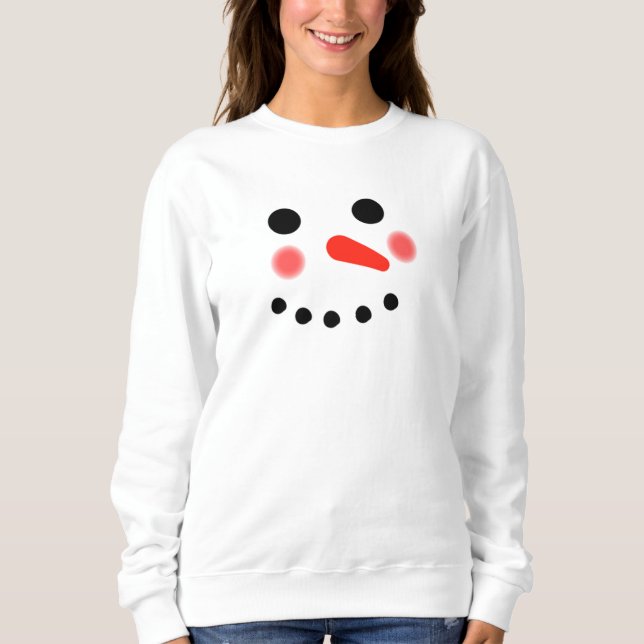 Sudadera Feliz rostro de Snowman (Anverso)