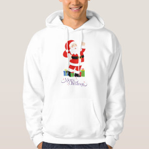 Sudadera 🎅 Feliz Santa Bailarín con Regalos de Navidad – F