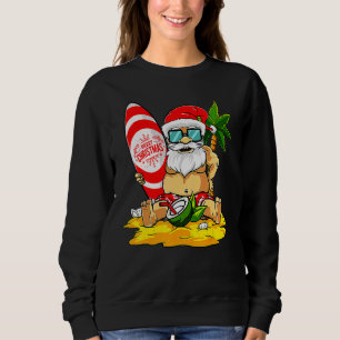 Sudadera Feliz Santa Navidades En Julio En Navidad Hawái