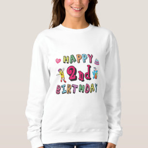 Sudadera Feliz segundo cumpleaños sorpresa de dos años