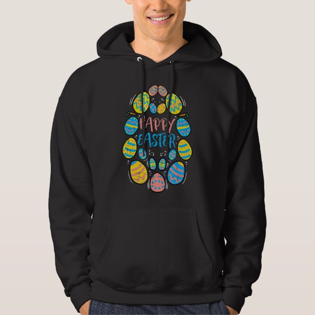 Sudadera Feliz Semana Santa Caza De Huevos Hombres Mujeres  (Anverso)