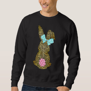 Sudadera Feliz Semana Santa Cute Leoparny Rabbit Women Funn