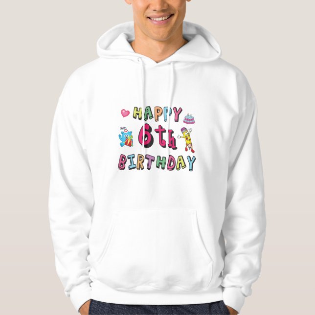 Sudadera Feliz sexto cumpleaños sorpresa de cumpleaños de 6 (Anverso)