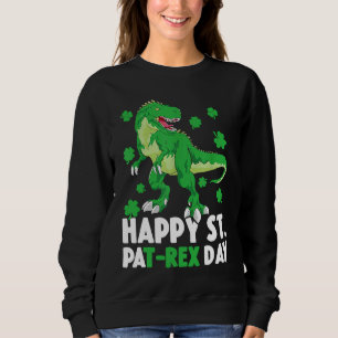 Sudadera Feliz St PaT Rex Dinosaurio Día de San Patricio Pa