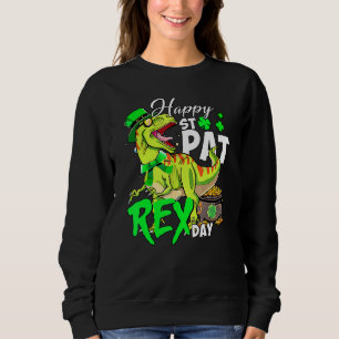 Sudadera Feliz T Rex Saint Patrick S Day Dinosaurios Niños