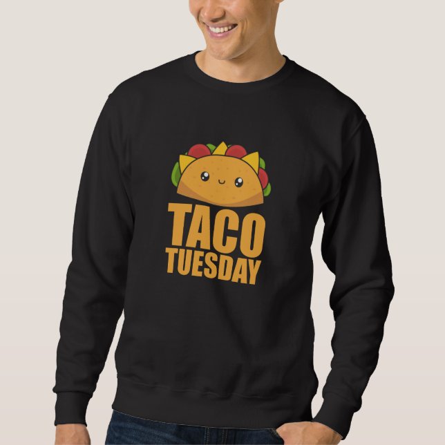 Sudadera Feliz Taco Martes - Comida Mexicana (Anverso)