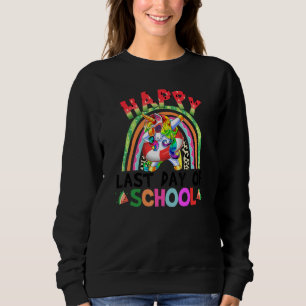 Sudadera Feliz Último Día De Colegio Sandía Unicornio Dabbi